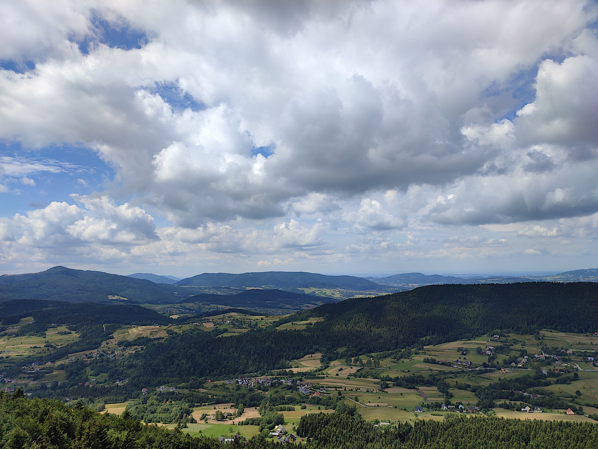 Modyń, widoki Beskid Wyspowy