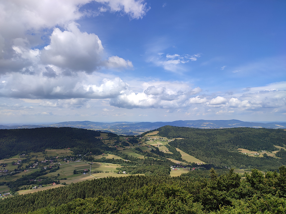 Modyń, Beskid Sądecki, widok z wieży